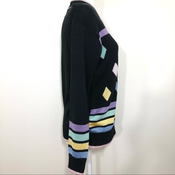 Vintage Fia Italia Hand Loomed Zip Up  Cardigan Sweater - Picture 2 of 7